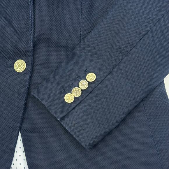 Ann Taylor Petite Navy Cotton Blazer - Size 6P - Picture 7 of 9